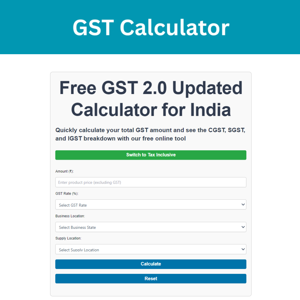 AllSums GST Calculator